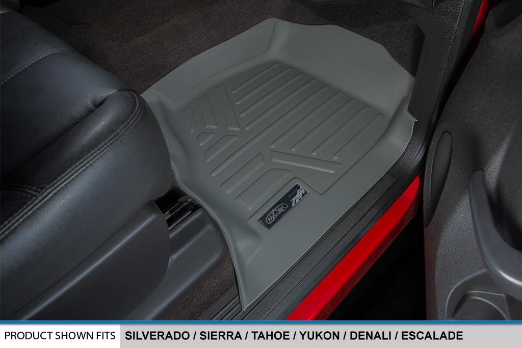 SMARTLINER Floor Mats 2 Row Liner Set for 2007-2014 Chevrolet Suburban - Image 3