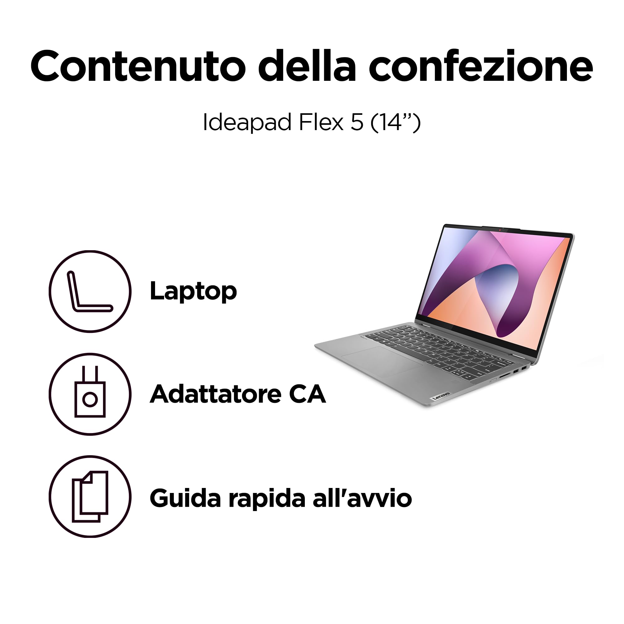Lenovo IdeaPad Flex 5 14 Pouces WUXGA Touchscreen Laptop - (AMD Ryzen 7 5700U, 8 Go RAM, 512 Go SSD, Windows 11 Home, WiFi 6) - Stone Blue, Exclusif Amazon