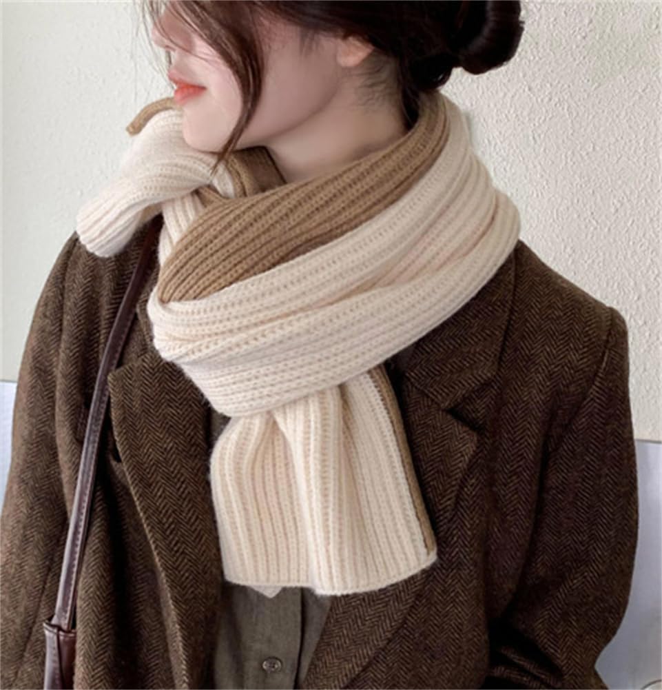 Winter Knitted Scarf Women Pashmina Scarves Soft Shawl Neck Collar Breathable Warmer Cold Weather Gifts Wraps - Image 2