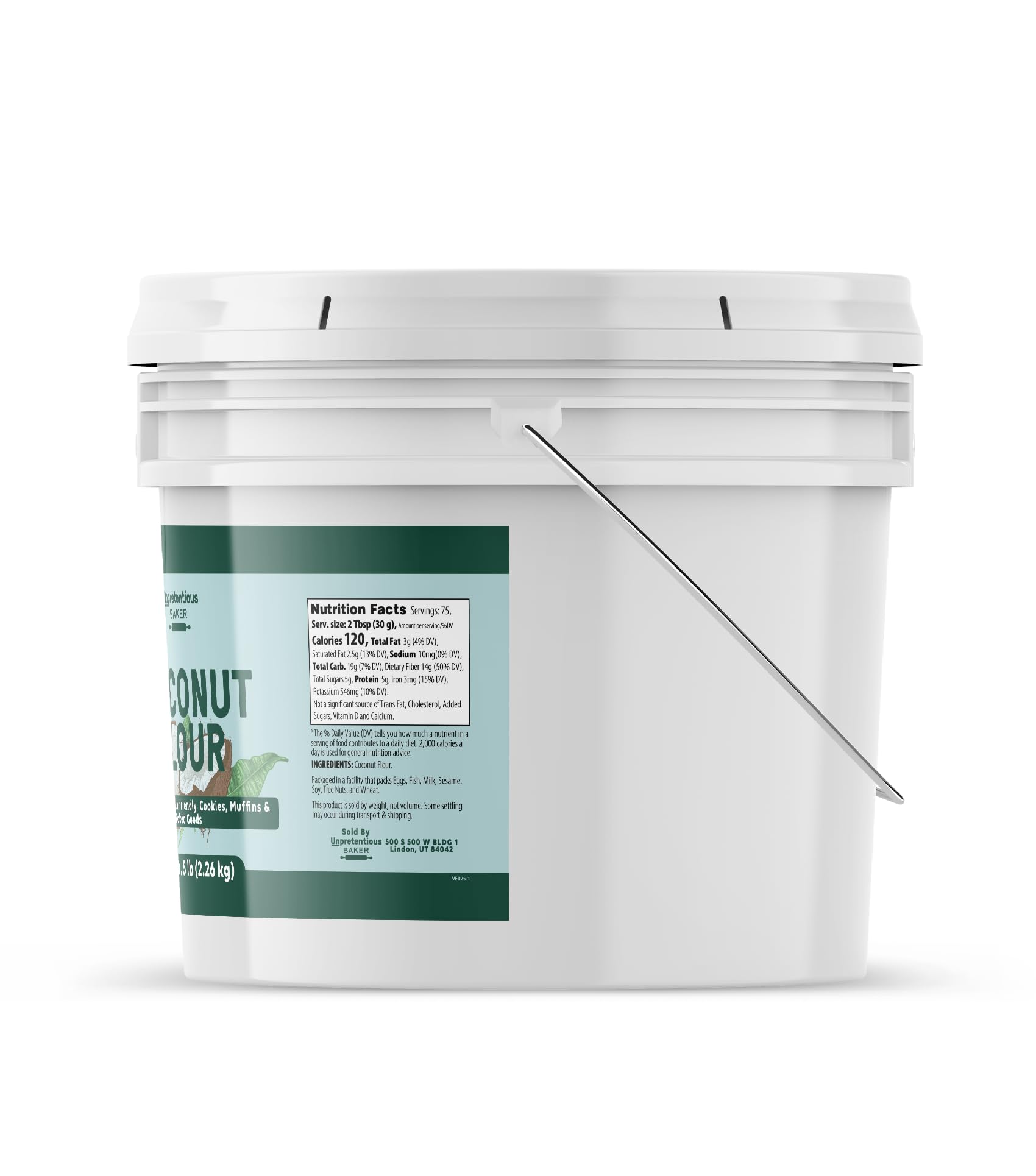 Unpretentious Coconut Flour, 1 Gallon, Vegan, Wheat Flour Alternative, Keto-Friendly