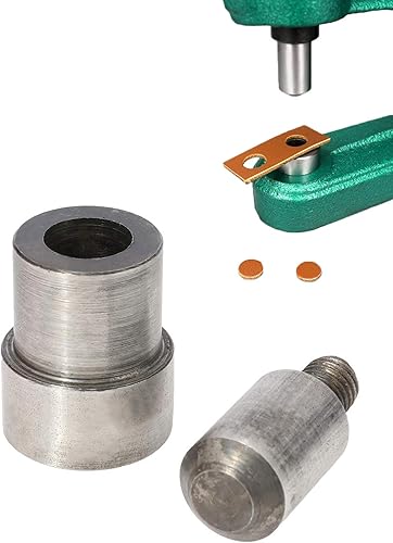 Miniatura 7 de Troquel de perforación para máquina de prensa manual con ojales, herramienta perforadora (14 pulgadas), cabeza plana (para material de 0.394in de