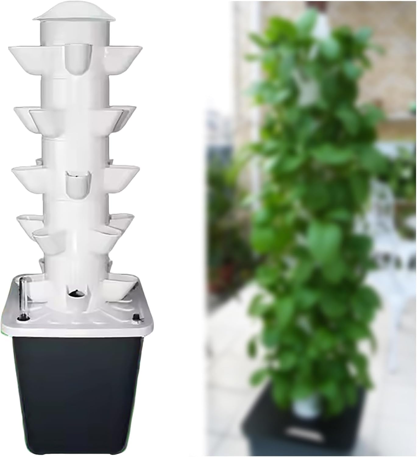 Jardinière verticale amovible avec 25 capsules pour laitues et tomates