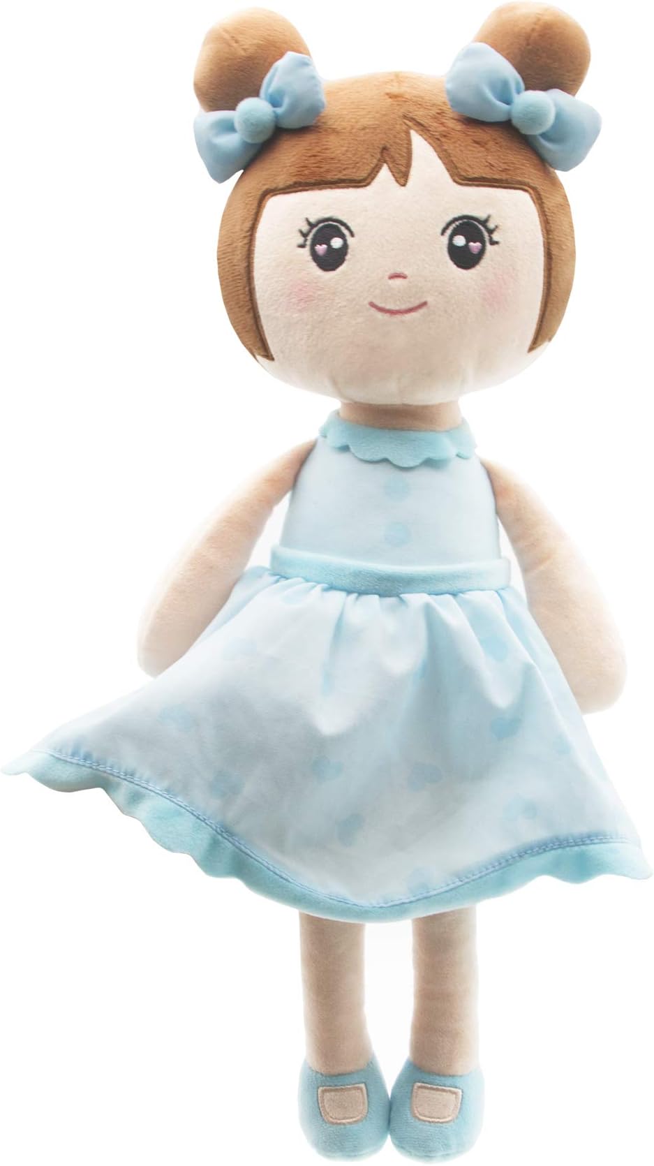 Conzy Stuffed Baby Doll Gifts for Girl Super Soft Buddy Cuddly Baby Girl Toy Gifts wtih Gift Bag 16 Inches in Standing (Blue Spring Girl)
