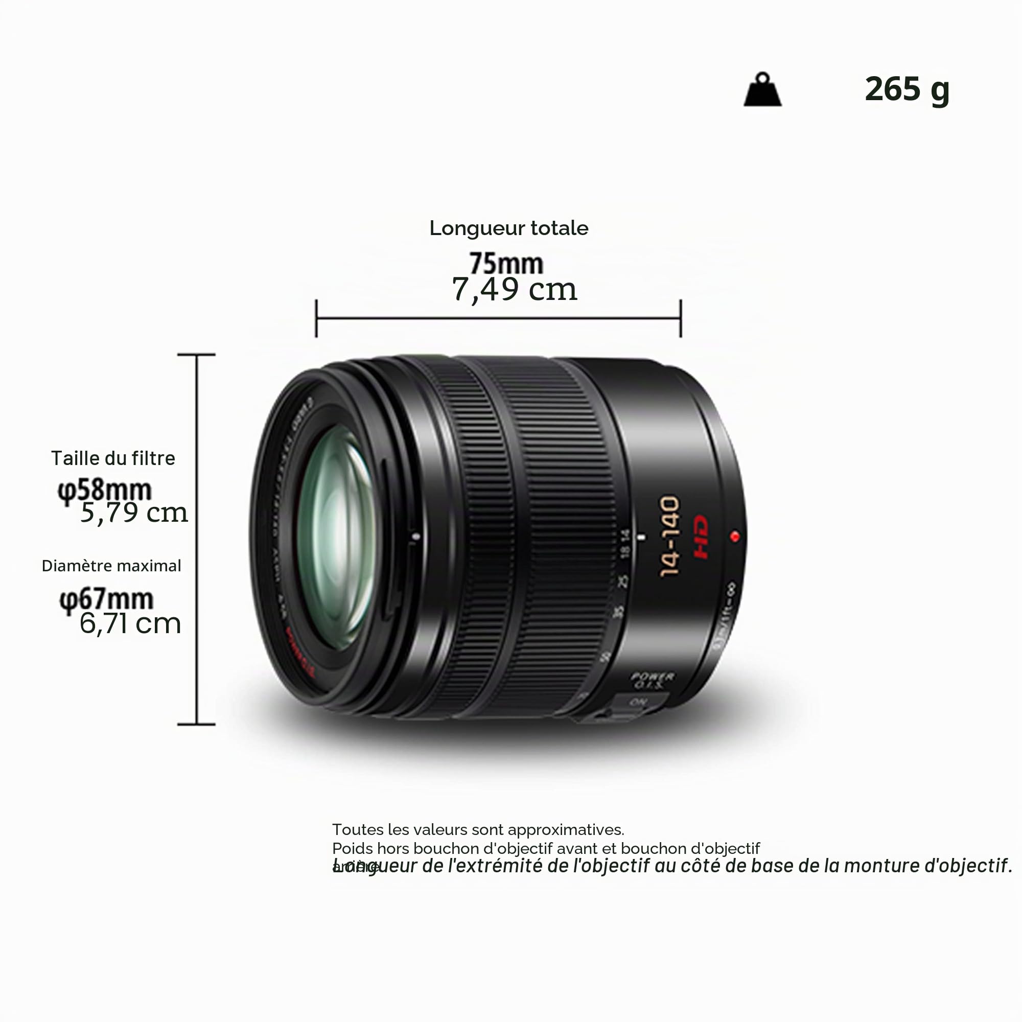 Panasonic Lumix 14-140mm F3.5-5.6 | Objectif Zoom Polyvalent H-FSA14140E (Grand angle 14mm, Stabilisé, Tropicalisé, equiv. 35mm : 28-280mm) Noir – Compatible monture Micro 4/3 Panasonic & Olympus