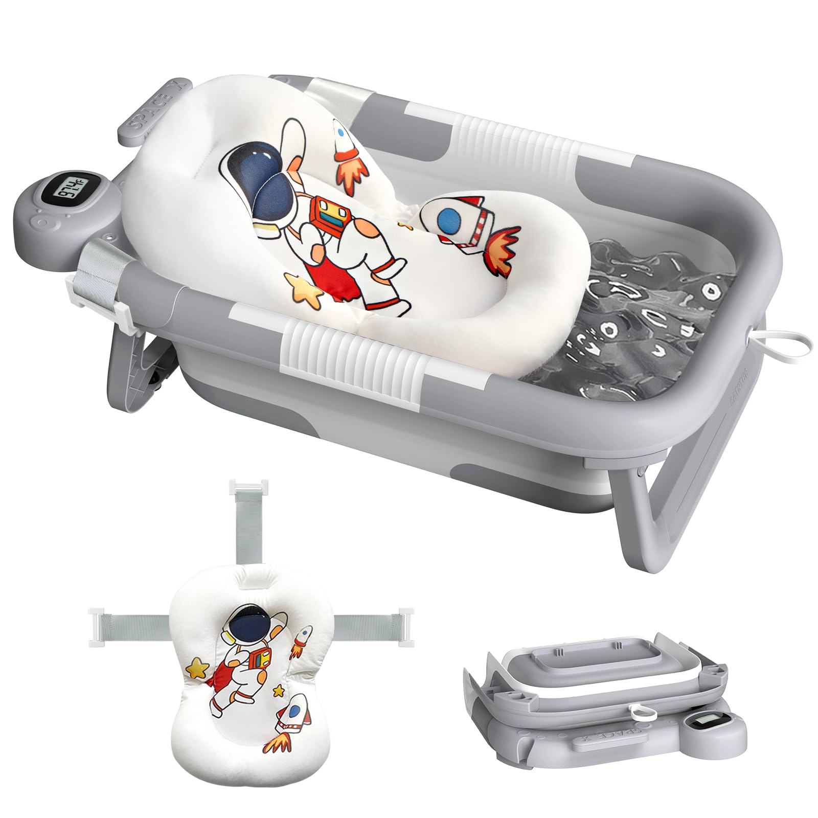 LAUJIA Collapsible Baby Bathtub