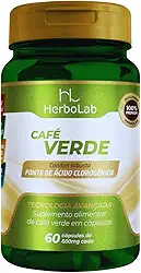 Café Verde 60 Cápsulas Herbolab – 500mg por Cápsula, Alta Concentração, Termogênico Natural, Energia e Bem-Estar, Uso Adulto.