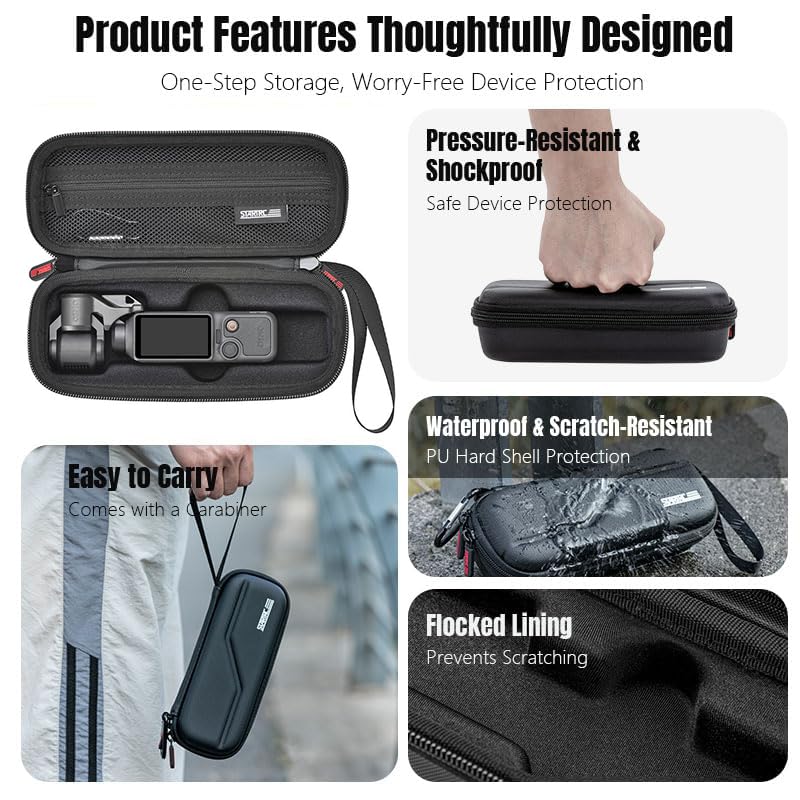 Funda impermeable portátil para Osmo Pocket 4 PU negro miniatura 5