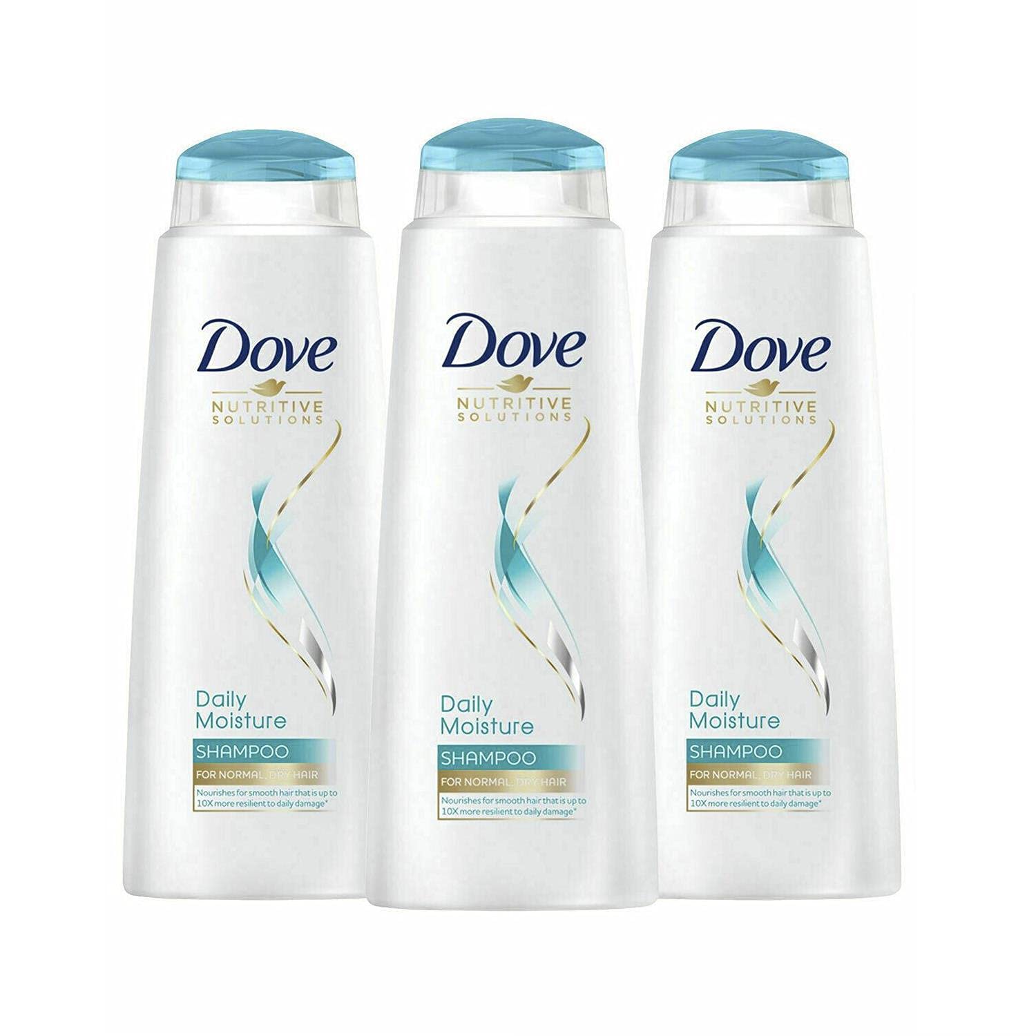 3 Pack of Dove Nutritive Solutions Daily Moisture Shampoo For Manageable and Silky Hair, 400ml