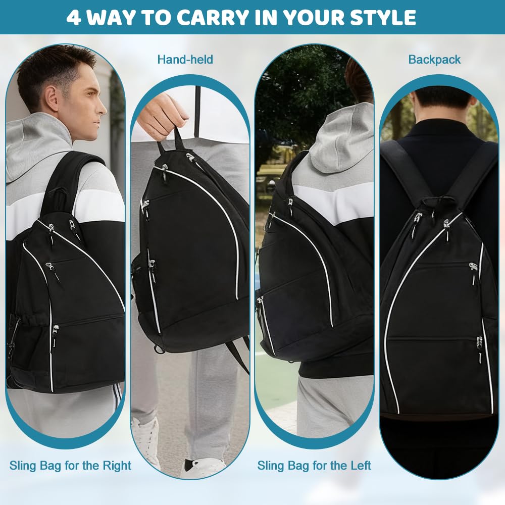 Zaino da Tennis Unisex,Porta Racchetta Tennis con Scomparto,Zaino da Palestra per Laptop, Casual, Scuola, Sportivo