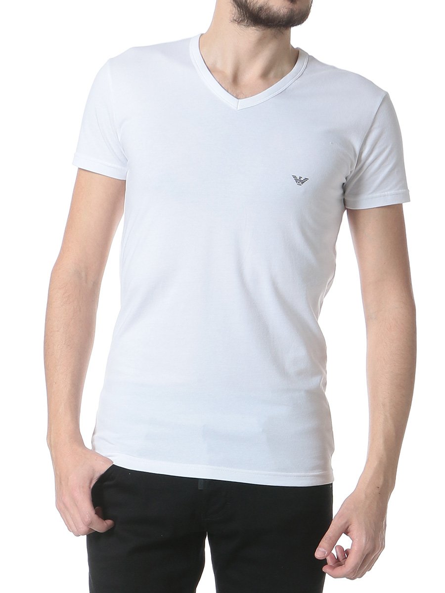 Amazon | [エンポリオアルマーニ] 半袖 Tシャツ 胸ロゴ Vネック