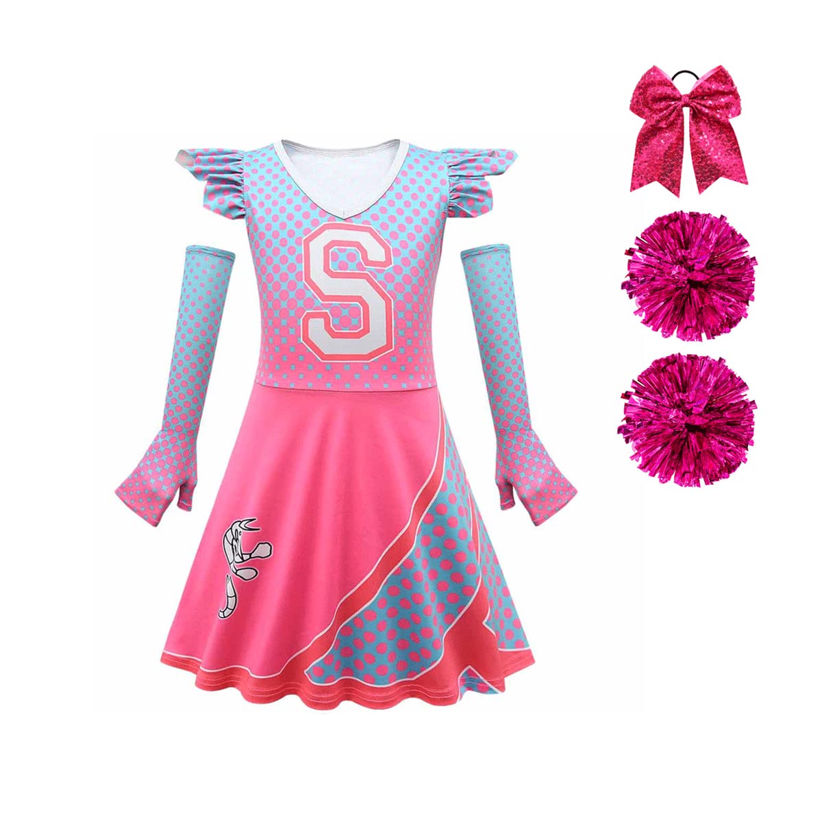 Zombies Cheerleader Dresses for Girls Zombies Dress, 4-12 Years