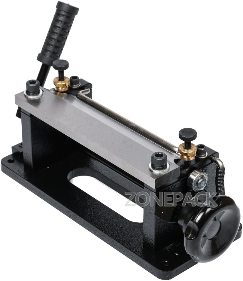 ZONEPACK Manual Leather Skiver Paring Peeler Splitter DIY Shovel Skiving Machine Handle Leather Peel Tools DIY Shovel Skin Machine (Black)