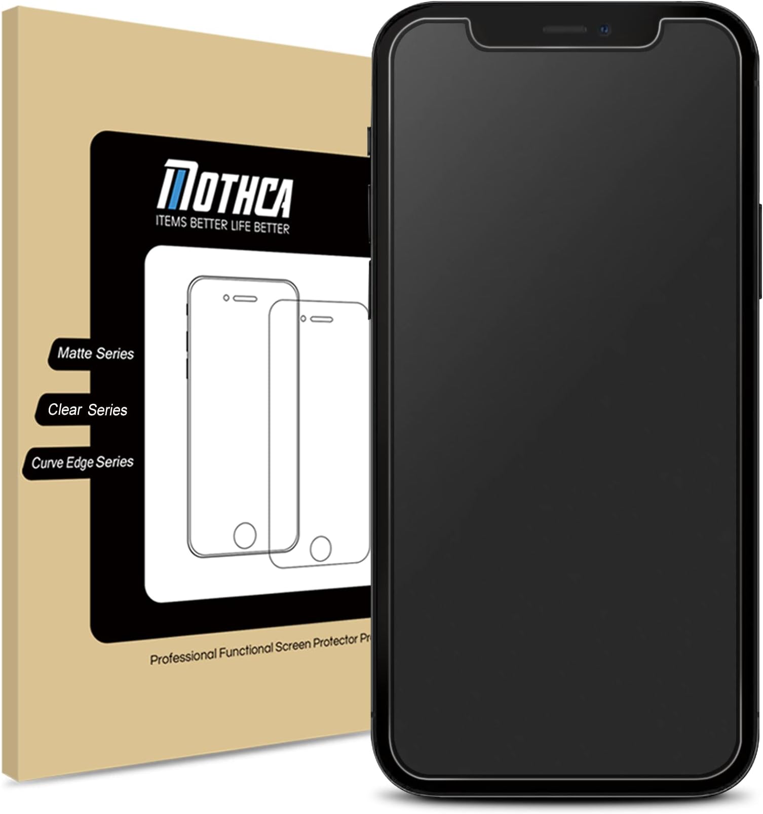 Matte Tempered Glass Screen Protector for iPhone 12 mini, Anti-Glare, 9H Hardness, Smooth Touch, Bubble Free