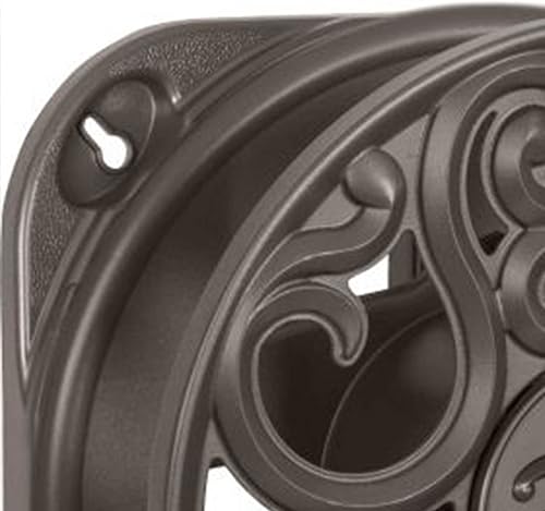 Miniatura 7 de Suncast Sidewinder - Paquete de 2 carretes de manguera de resina decorativos para montaje en pared, 60 pies, color bronce