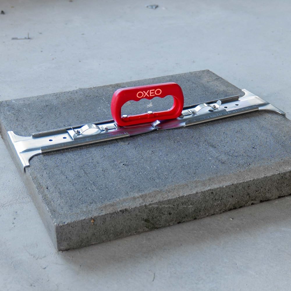 Lève dalle Porte dalle 1 main - Réglable de 40 à 60cm - Poignée ergonomique - Lever et poser dalles et carrelage