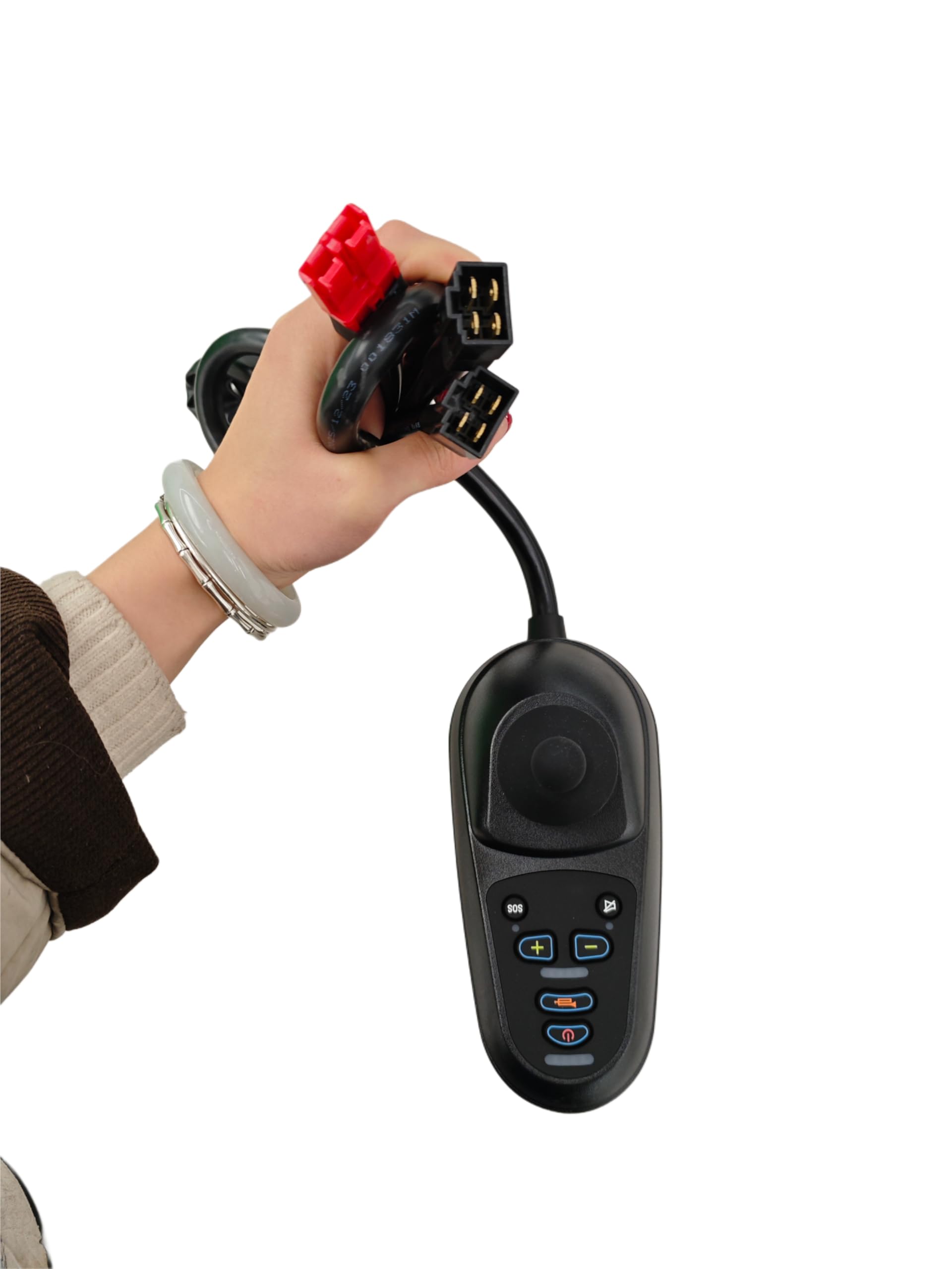 Asmofit Electric Wheelchair Joystick Controller | 360° Rotation Universal Portable Electric Wheelchairs Accessory | DC 24V Brushed Motor Separate Safe Speed Control - 4 Pin Connector-picture-33