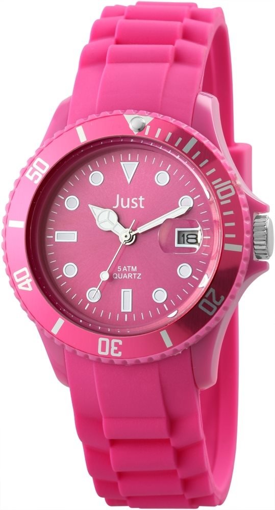 Just Watches Men's Quartz Watch Rubber Strap Collection 48-S5457-HPI with Plastic Strap