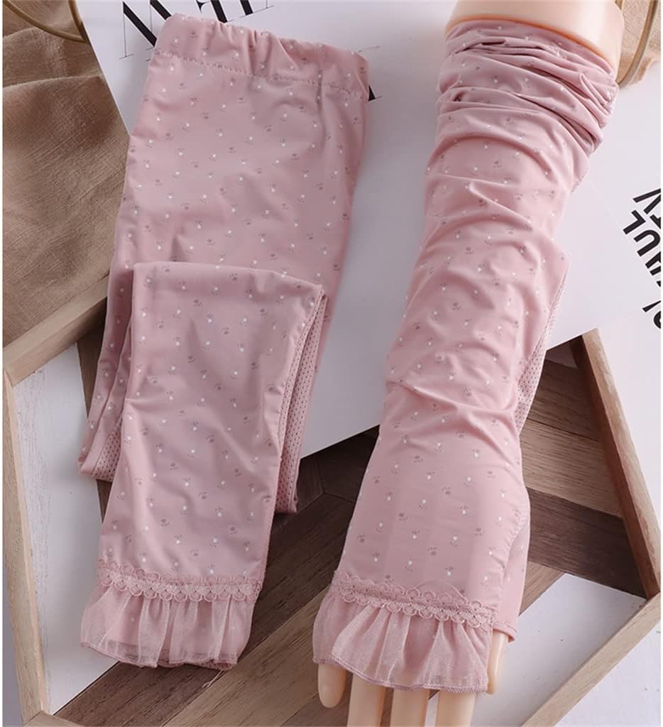 HBJWOV Ice Silk Sleeves Women's Arm Guards Thin Korean Version Loose Outdoor Driving Riding