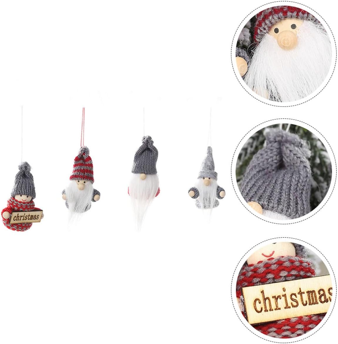 High Heel 4pcs Faceless Doll Pendant Christmas Tree Ornaments Christmas Tree Topper Holiday Door Hanger Fabric High Heel
