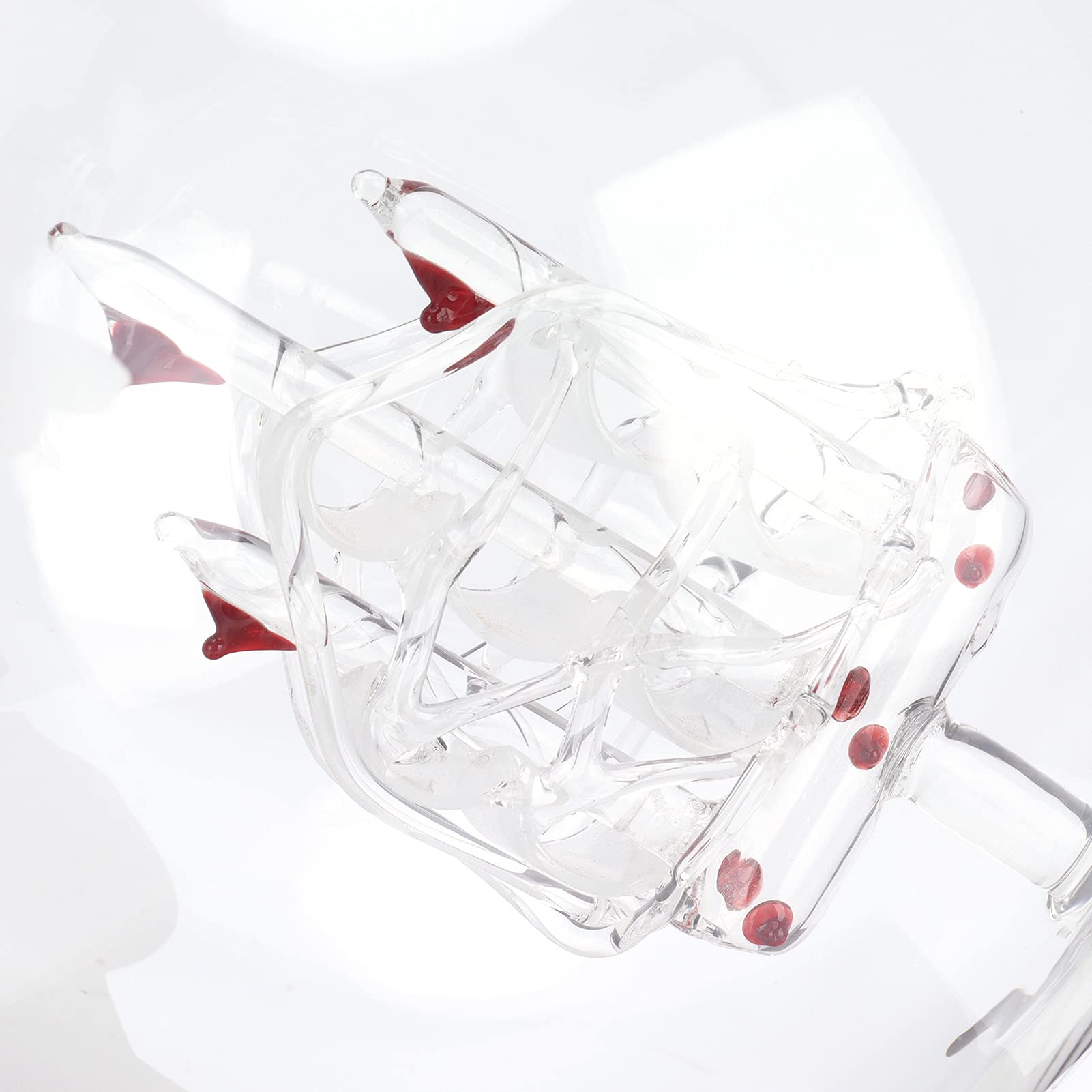Qcwwy Karafka do Whisky, Zestaw Kieliszków do Whisky w Kształcie Kuli z uszczelką Kubka na Wino Przezroczysty Pojemnik Przechowywania Wina o Dużej Pojemności na Domowe Przyjęcie