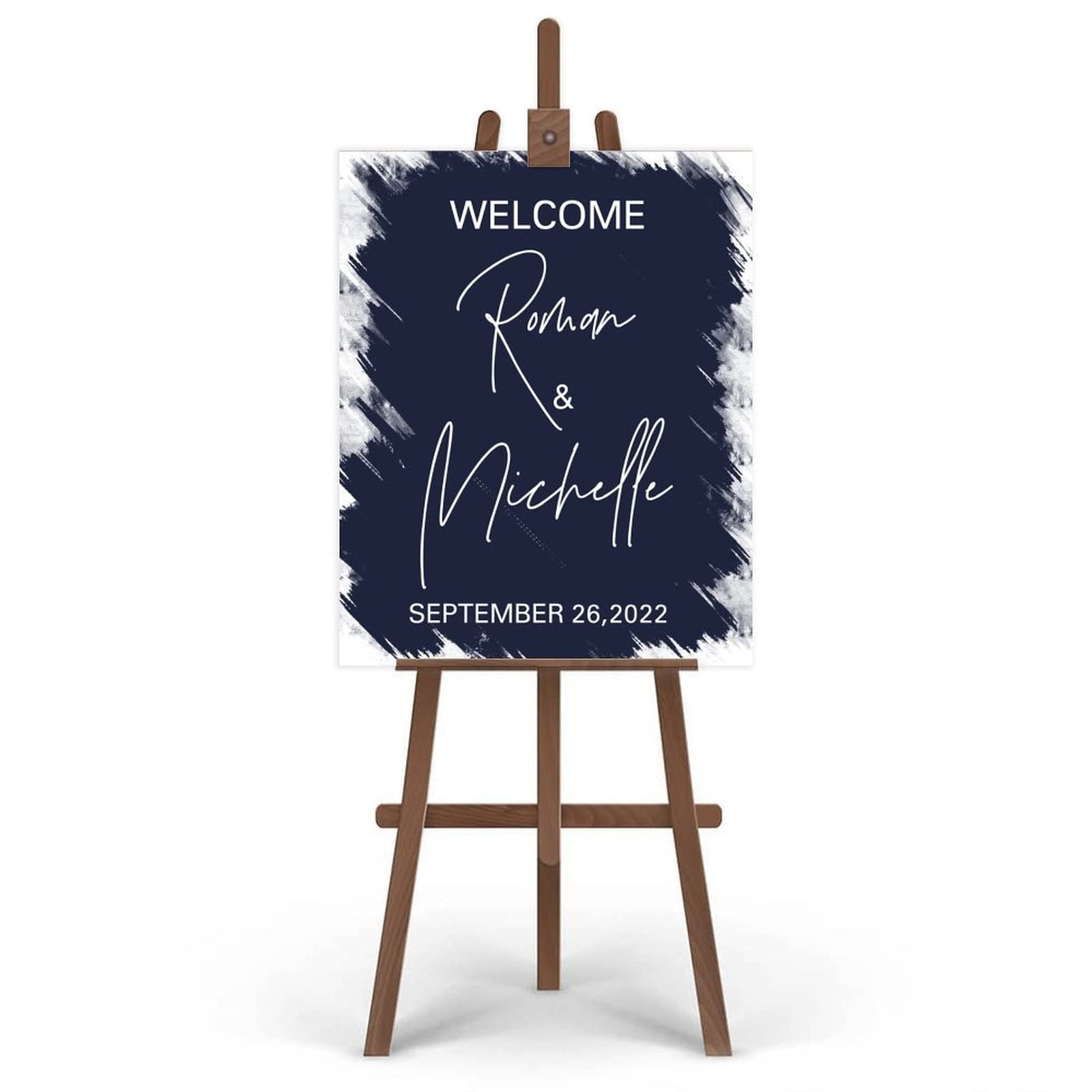 Panneau de bienvenue personnalisé avec nom personnalisé pour n'importe quelle date, cadeau de mariage, splendide calligraphie, cadeau de pendaison de crémaillère, cadeau de pendaison de crémaillère,