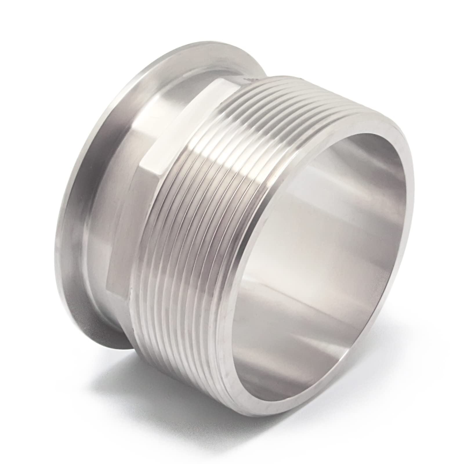 QiiMii Adaptador de abrazadera tri de 4 pulgadas a 4 pulgadas MNPT rosca virola hexagonal sanitaria