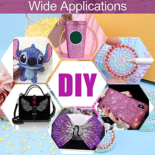 Fulztey 19200Pcs Flatback Rhinestones For Craft Jelly Nail Art Rhinestones Crystals Gem Stones 6 Color Bulk Rhinestone For Nail Diamond Jewels Decoration Design Charms Diy Crafts Clothes Shoes Jewelry #TOP5