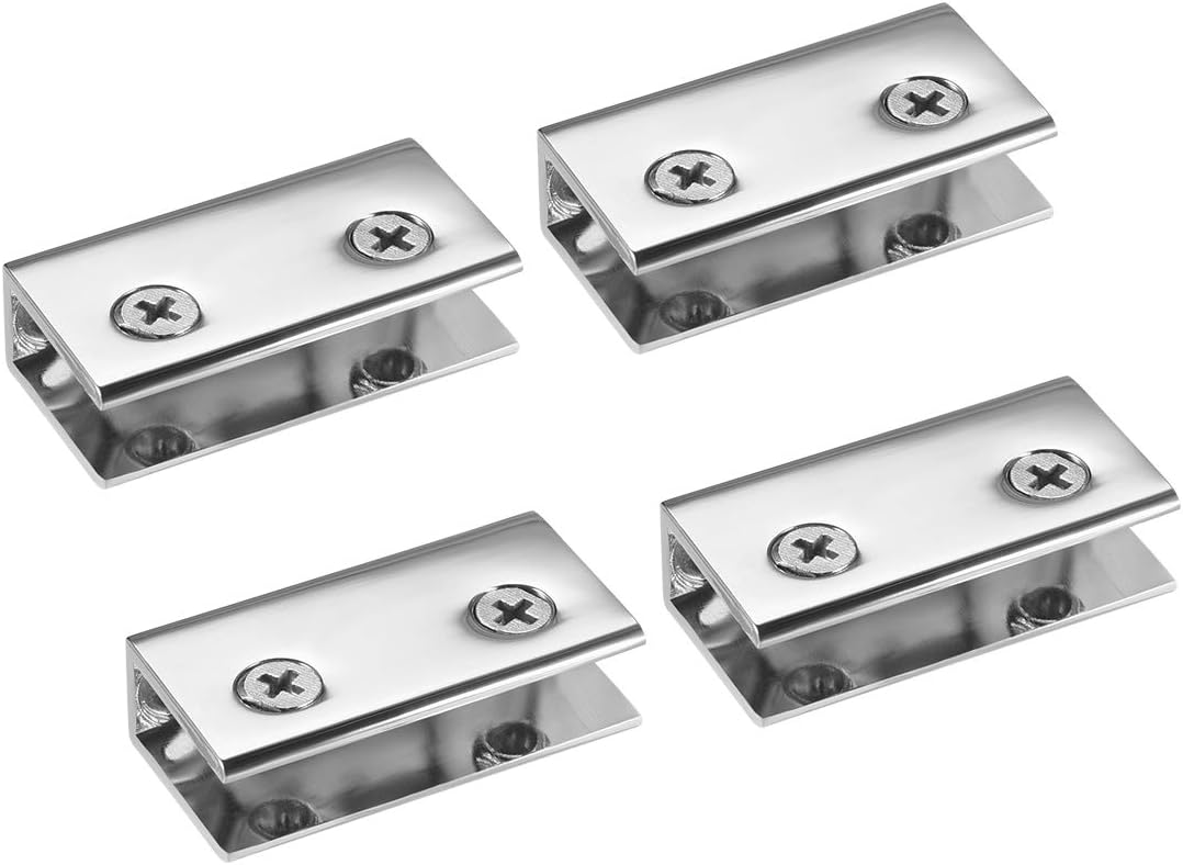 uxcell Glass Shelf Bracket Adjustable Zinc Alloy Door