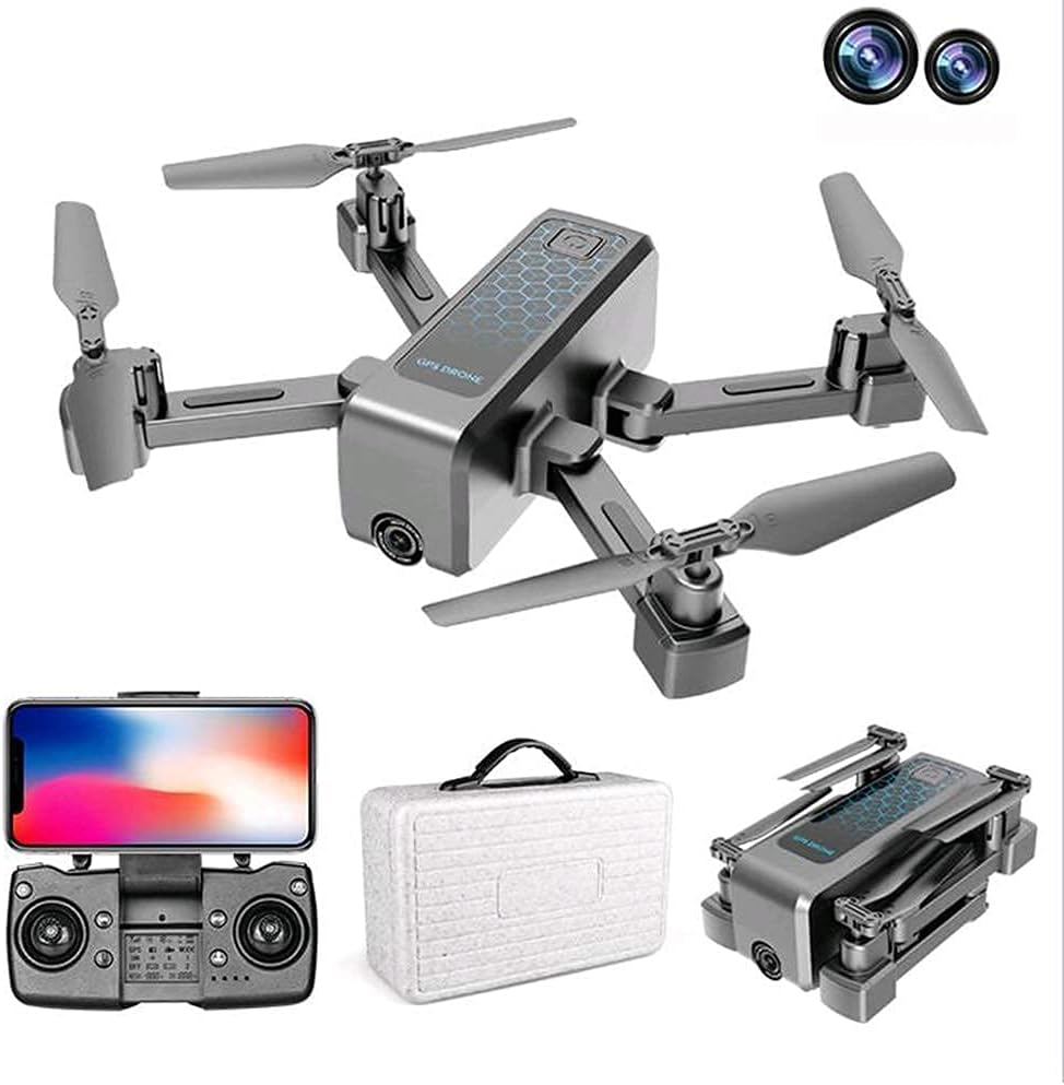Camera Drones with 4K HD Camera, GPS Positioning with Camera Drone, 4k Camera Drone 5G WiFi Real-Time Transmission, Mini Camera Drones with D