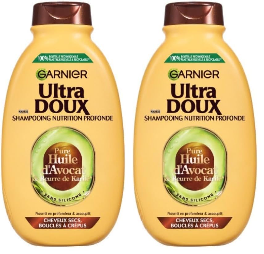 Garnier Ultra Doux - Shampooing Avocat & Karité - 400 ml (lot de 2)