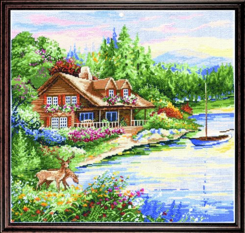Tobin 11114-13 Lakeside Cabin Counted Cross Stitch Kit-15