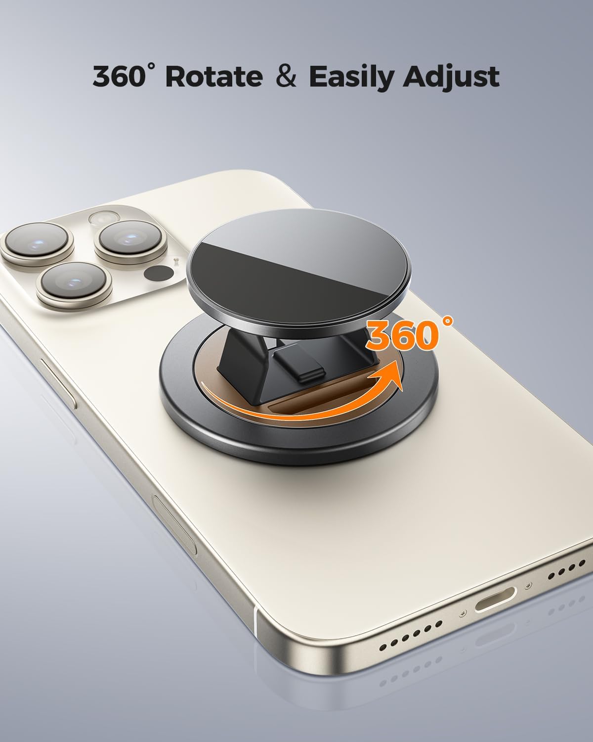 【Upgraded】 Magnetic Phone Grip for MagSafe, Magnetic Ring Holder with Soft Silicone Finger Loop, Rotating Top, Secure Hold for iPhone 17 Air 16 Pro Max Plus 15/14/13/12 - Image 6