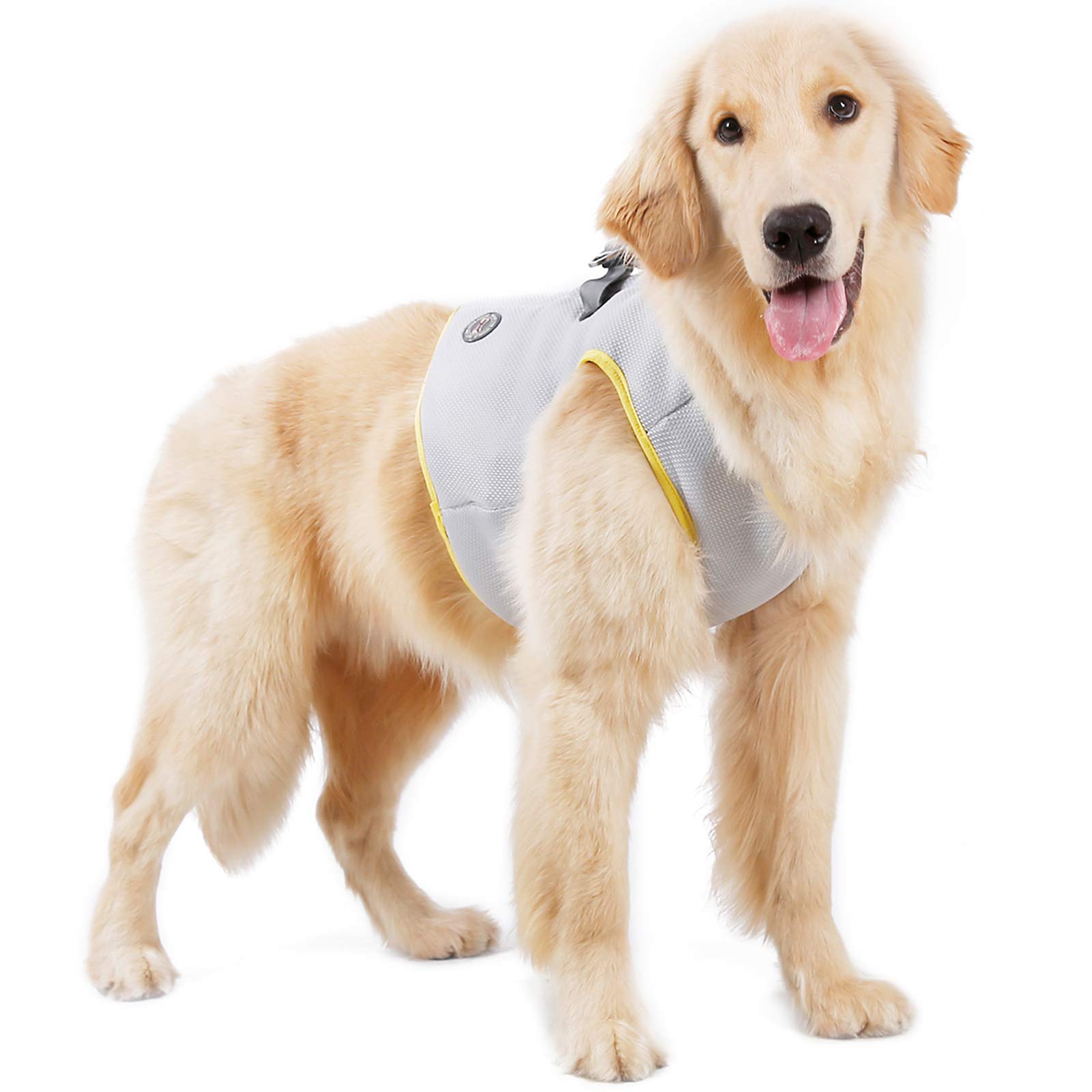 Hund Kühlgeschirr Sommer Mesh Verstellbar Hund Kühlweste Jacke Outdoor Sonnenfest Haustier Mäntel für Kleine Mittlere Große Hunde (XL)