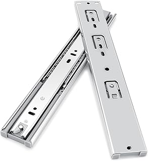 Gobrico Hardware 12-inch 100 lb. Hydraulic Soft Self Close Full Extension Ball Bearing Drawer Slides 3Folds 1Pair