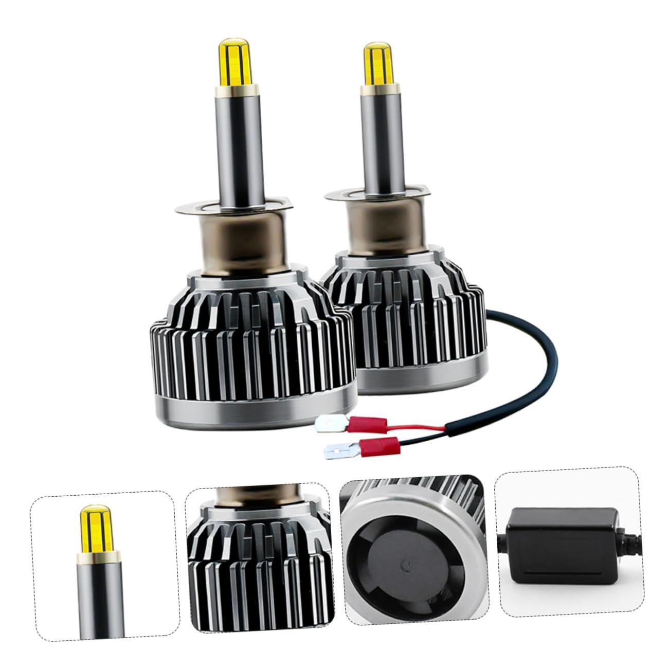 SOLUSTRE Bombilla de Coche H1 LED 1 Par 18000lm 60w Aluminio