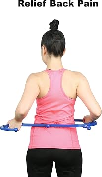 Trigger Point Massager, Lower Back Massager Self Body Shoulder Neck Massager Deep Muscle Massage Tool - S Shaped (Blue)