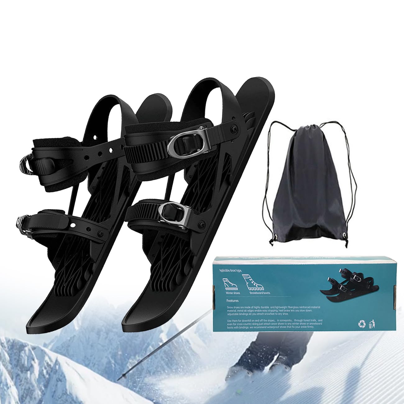 Mini buty narciarskie do mocowania na butach narciarskich, snowblades