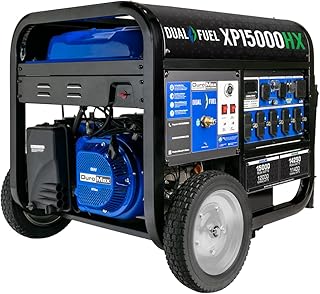 DuroMax XP15000HX 15,000-Watt Dual Fuel Portable Generator - Gas & Propane, Remote Electric Start, Whole Home Power Backup, Transfer Switch Ready, RV & Emergency Ready