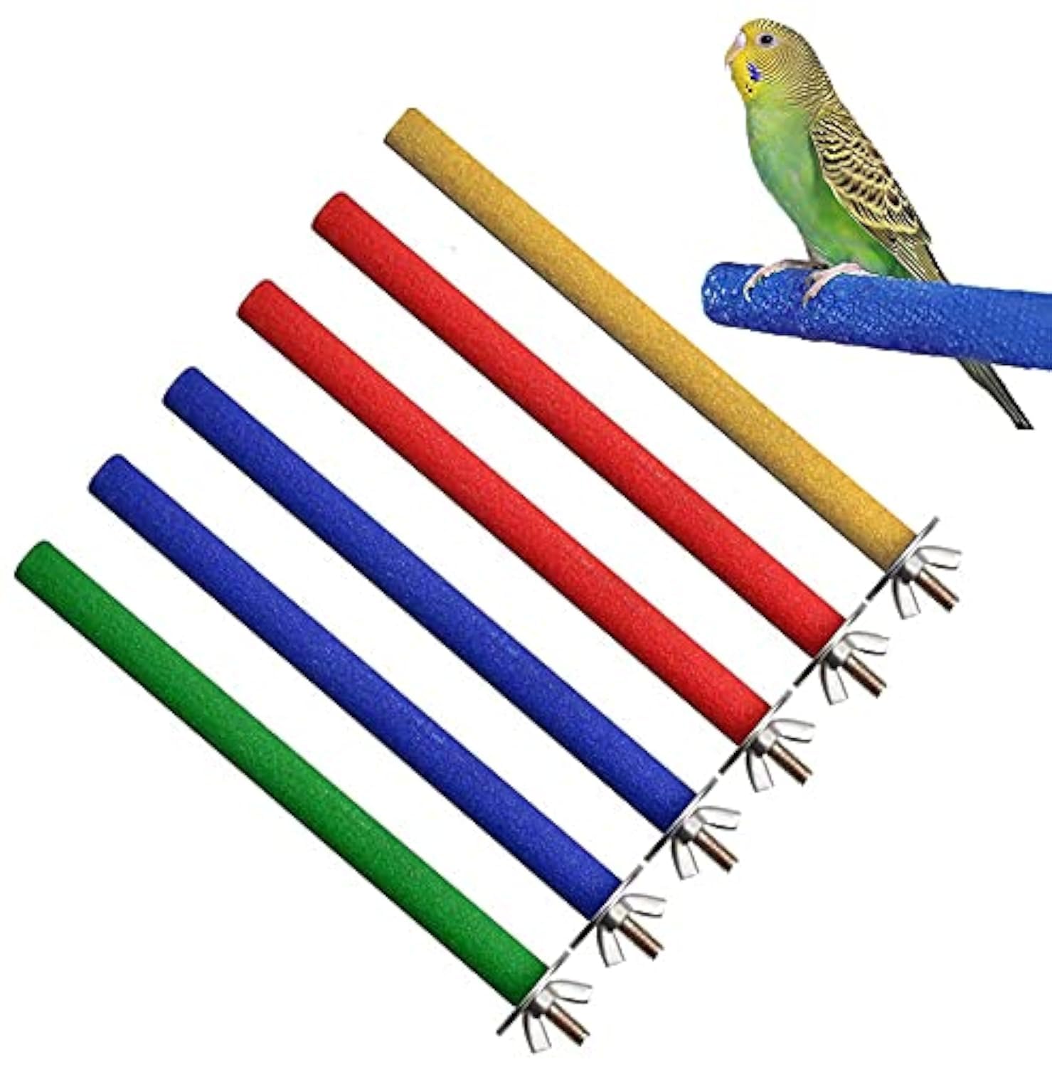 posatoi pappagalli, Giochi per pappagalli 6PCS Uccello Domestico Piattaforma Giocattolo di Masticare Pulizia della Zampa Giocattoli di Pappagallo