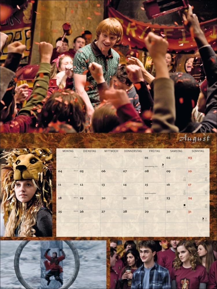 Harry Potter Broschur XL Kalender 2025: Wandkalender mit fesselnden Filmszenen aus den Harry Potter-Filmen. Broschürenkalender 2025 mit Poster zum Heraustrennen.