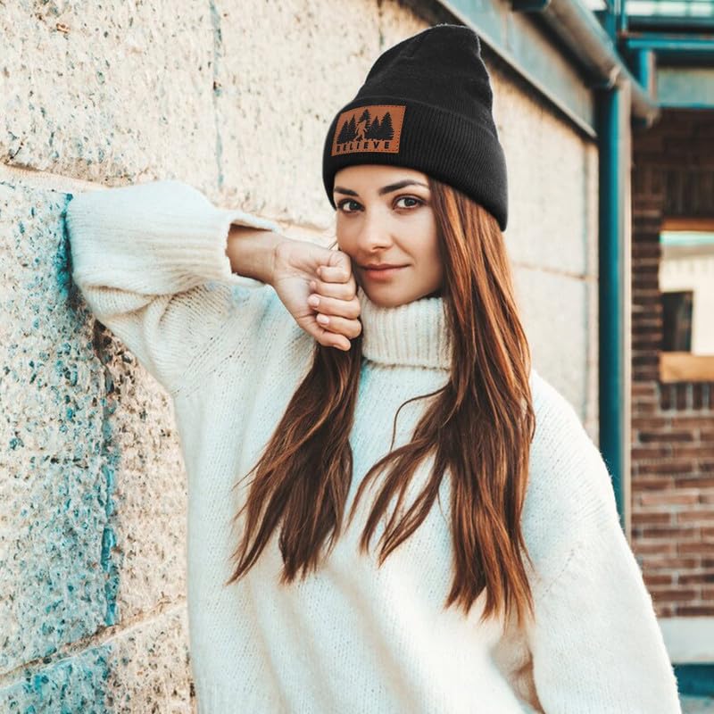 Image of Bigfoot Beanie for Men - Sasquatch Hat Winter Knit Cuffed Beanie for Women - Bigfoot Gifts for Christmas & New Year