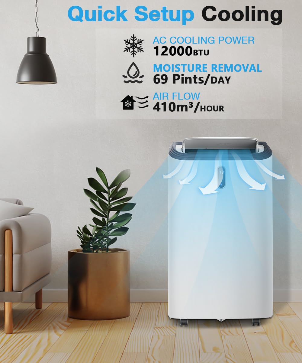 Amazon.com: Joy Pebble Portable Air Conditioner 12000 BTU,Portable