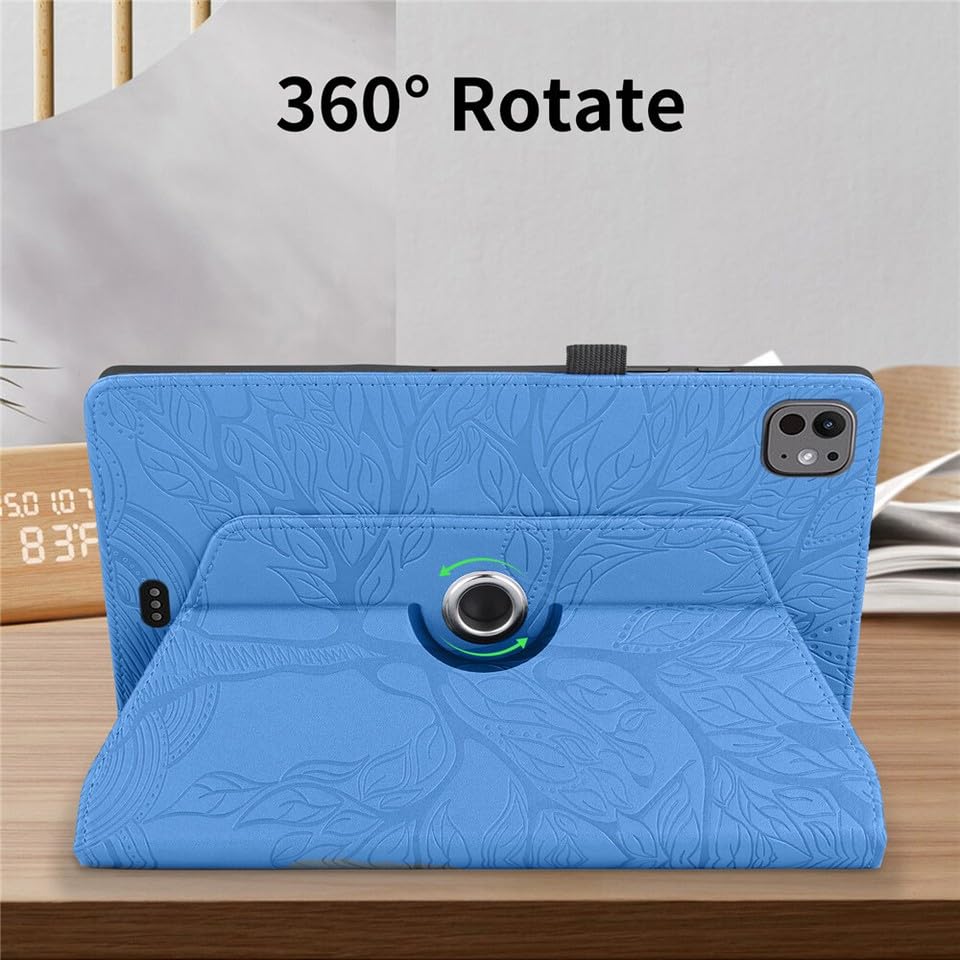 Coque iPad Air 11 pouces 2025 violette protection rabat arbre