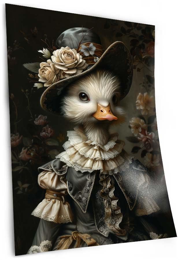 Fairytale Duck Fine Art Print - Fantasy Wall Art Bird Picture Cute Moody Victorian Decor Gothic Poster Whimsical