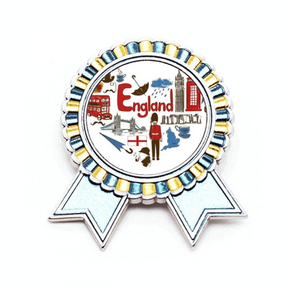 Broche drapeau Royaume-Uni en forme de cœur taille M en métal