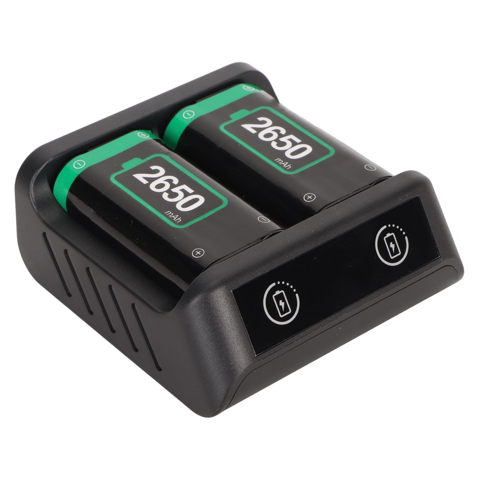 Fockety Packs de Batteries Rechargeables pour One/Series X|S, 2 Batteries 2650 MAh avec Station de Haute Vitesse pour Manette sans Fil One S/One X/One