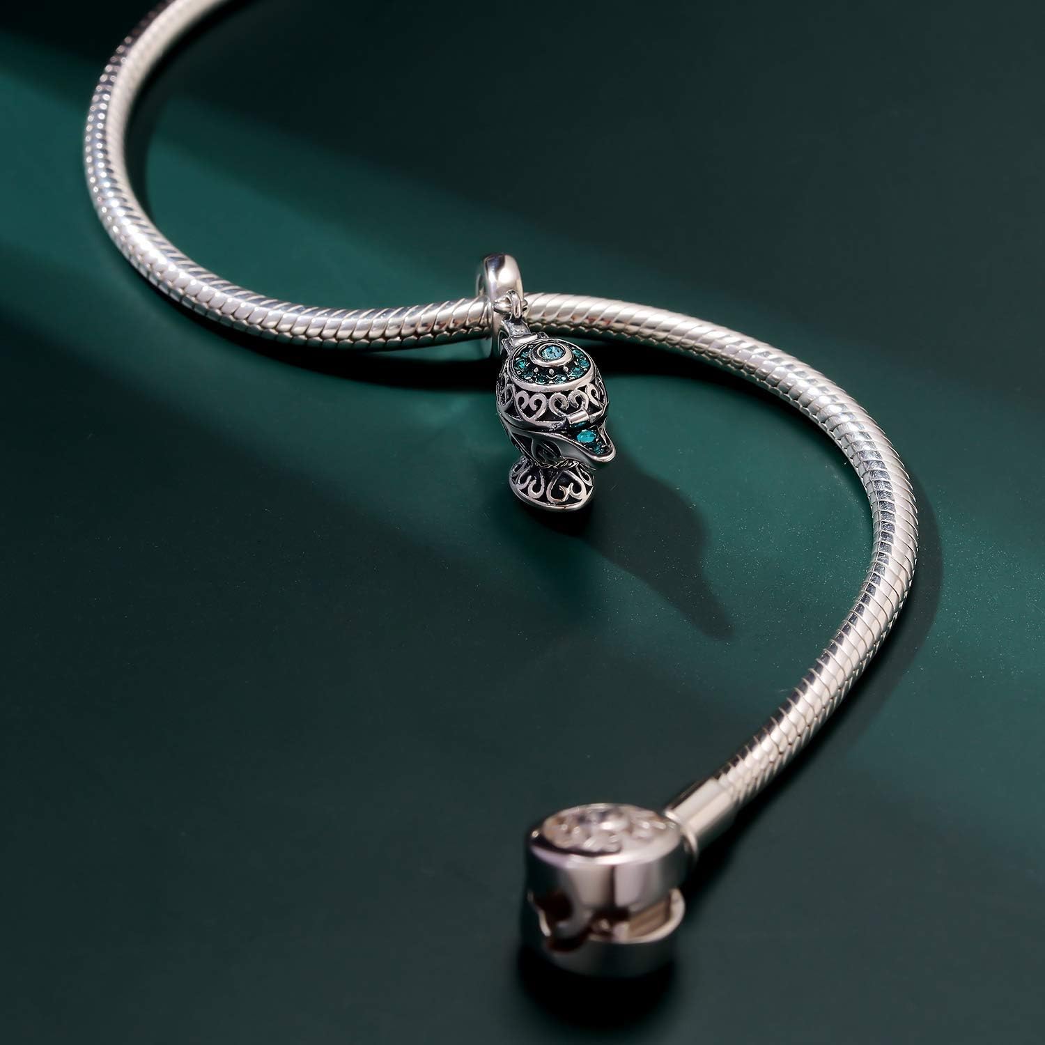 SOUKISS Magic Lamp Charms 925 Sterling Silver Crystal Pendants fit Pandora Bracelet Necklace - Image 4