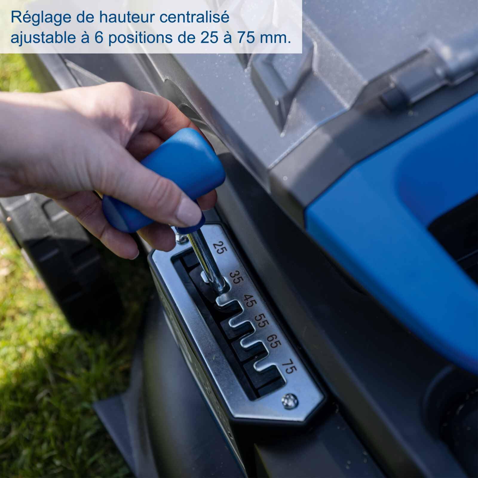 Scheppach Tondeuse à Gazon sans Fil BC-MP430-X 20V -2 Bat 4 Ah et Chargeur