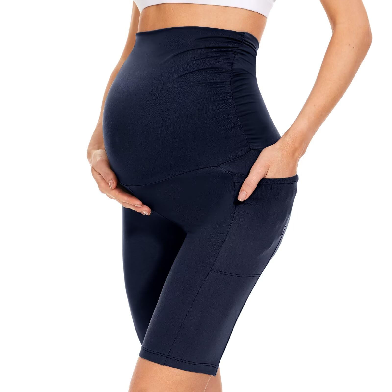 QGGQDD Kurze Umstandsleggings Damen Umstands Radlerhose Umstandshose Kurz Schwangerschaft Für Schwangere
