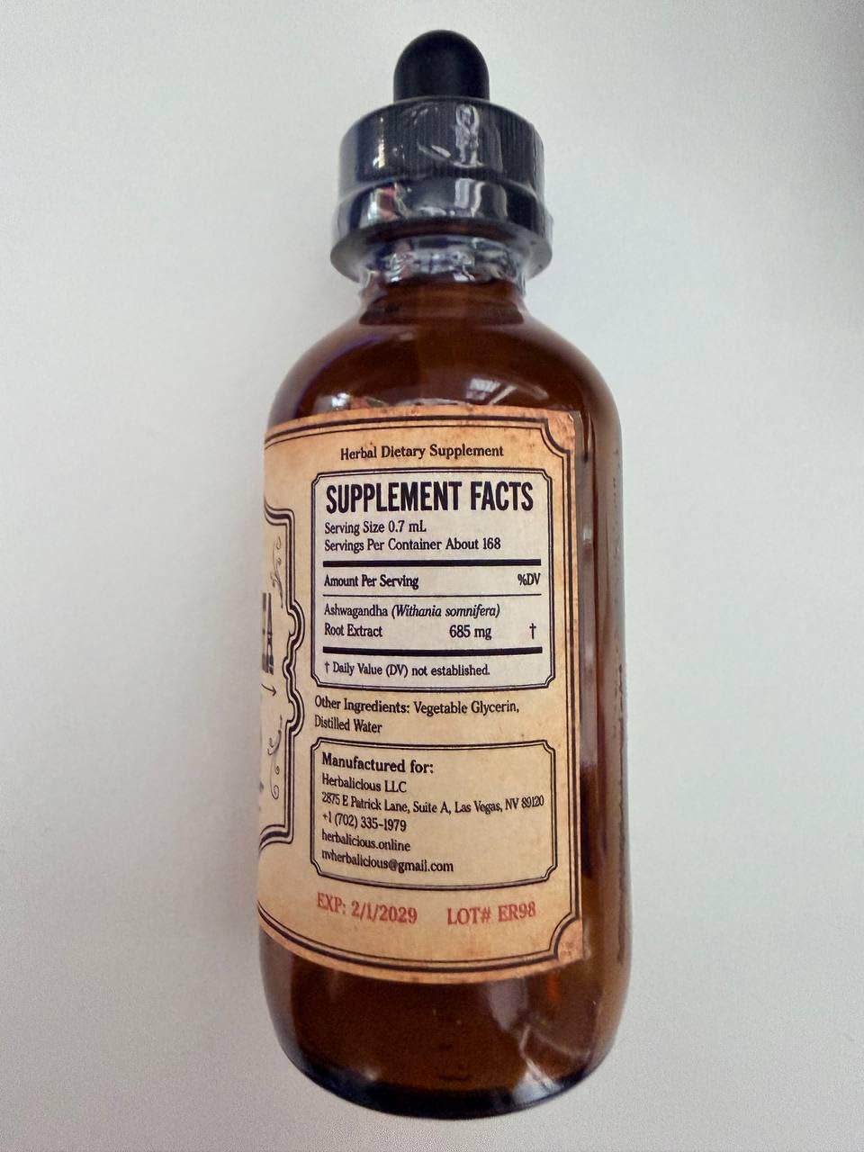 Ashwagandha Supplements – Organic Withania Somnifera Root Extract Liquid Drops – Natural Stress Relief, Mood Booster, Sleep Aid & Calming Support – Non-GMO, Vegan Formula – 4 fl oz — Amazon image 8